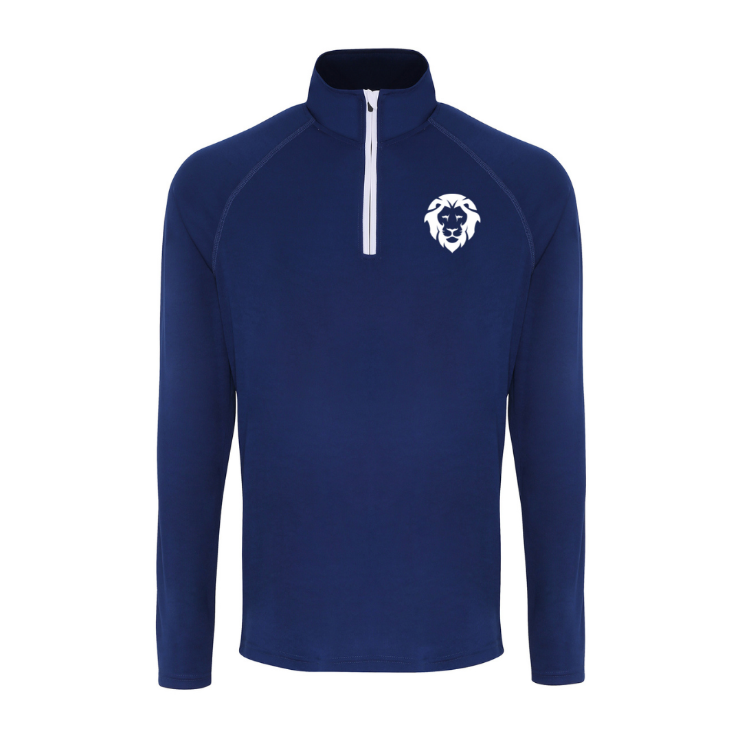 The LionFit® long sleeve performance ¼ zip NAVY