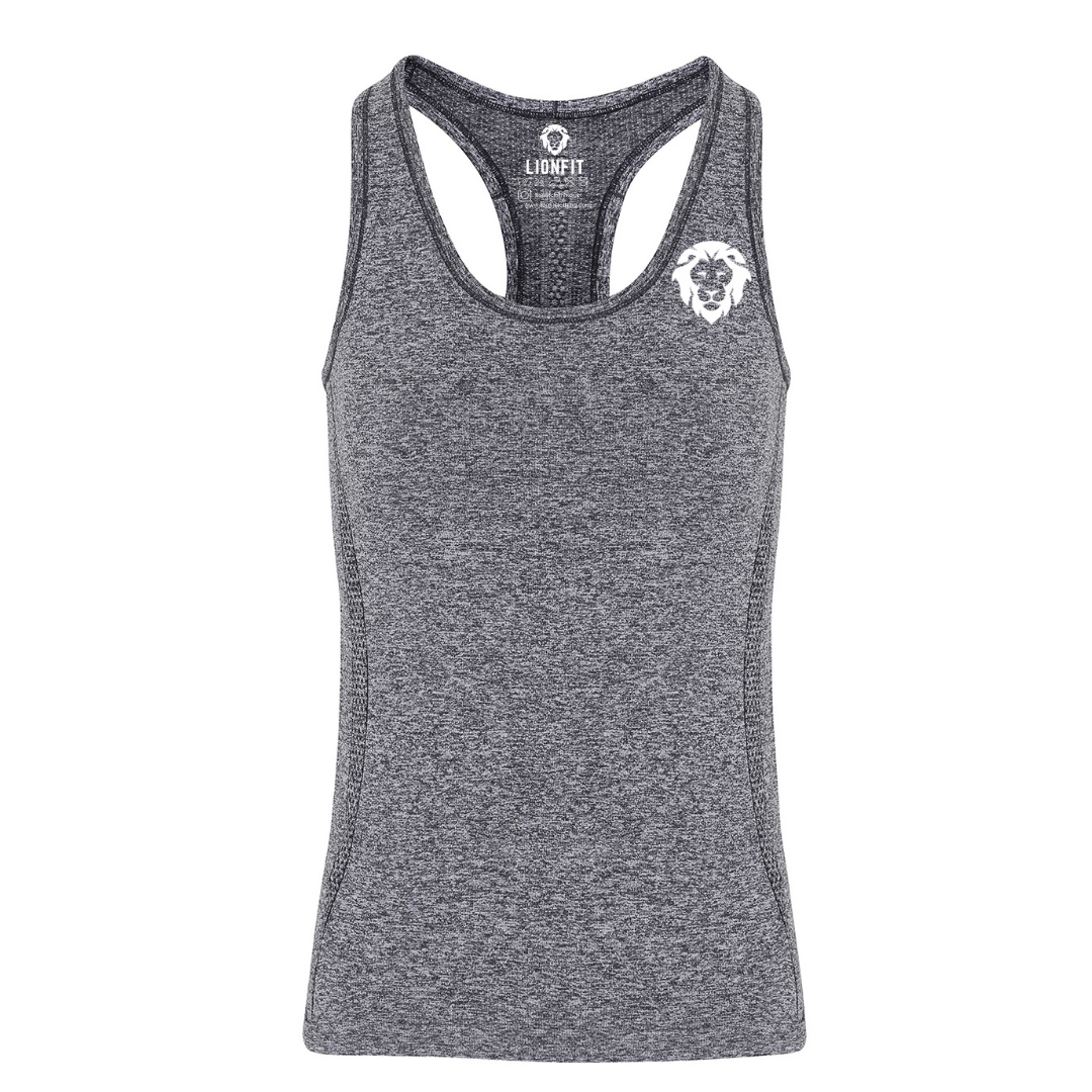 LionFit seamless '3d fit' sculpt vest CHARCOAL