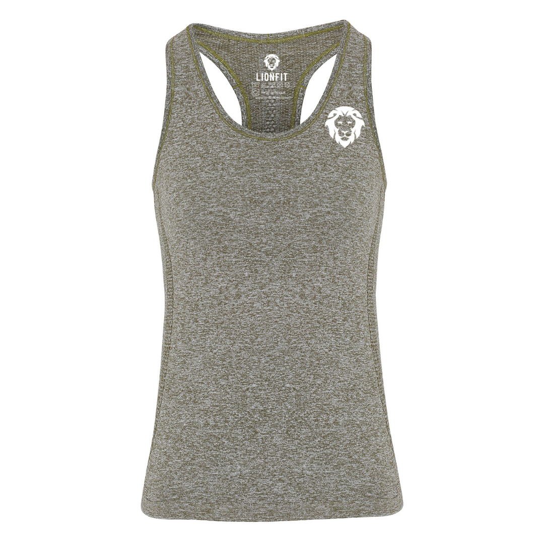 LionFit seamless '3d fit' sculpt vest OLIVE