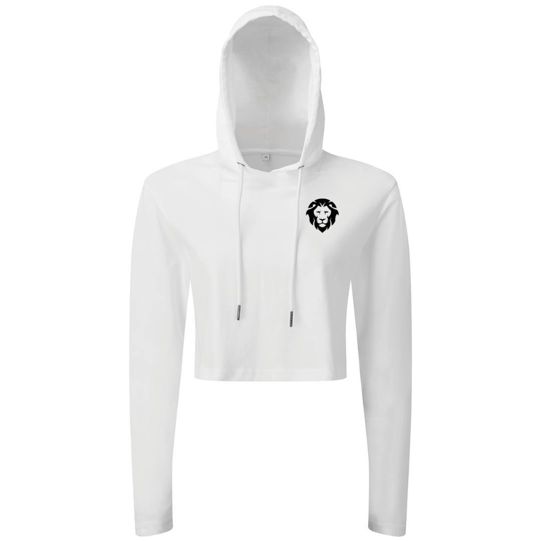 LionFit cropped hoodie WHITE