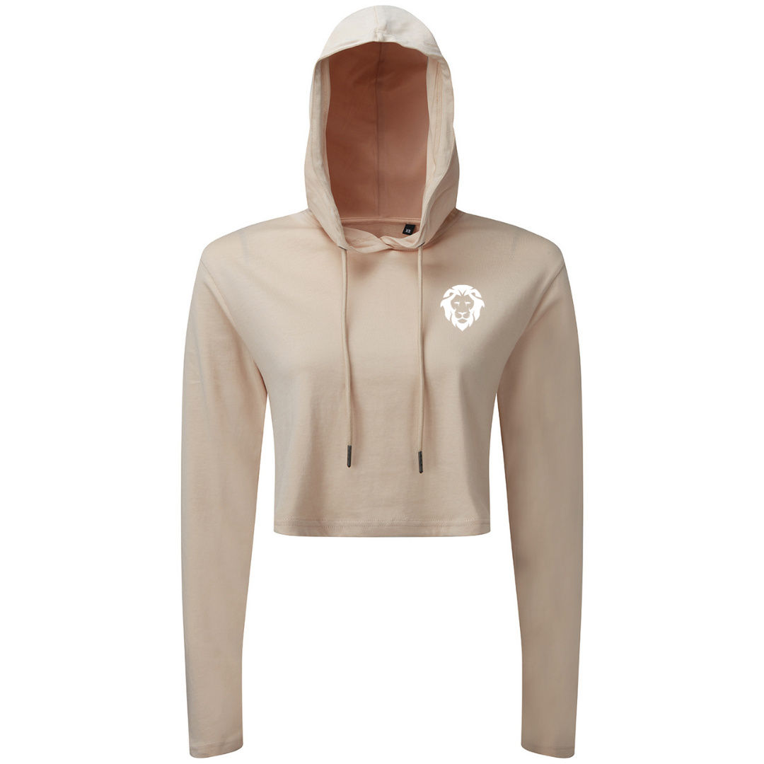 LionFit cropped hoodie NUDE