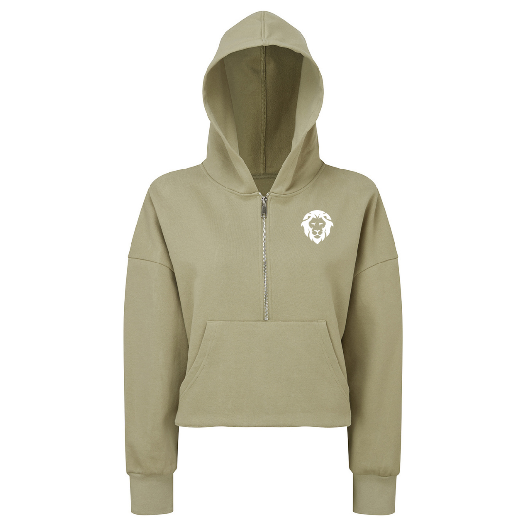 LionFit 1/2 zip hoodie SAGE GREEN