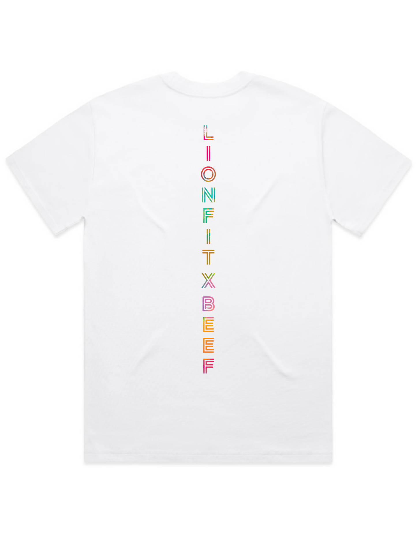 LIONFIT X BEEF Performance gym tee WHITE