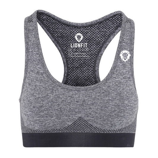 The LionFit® seamless sculpt bra CHARCOAL