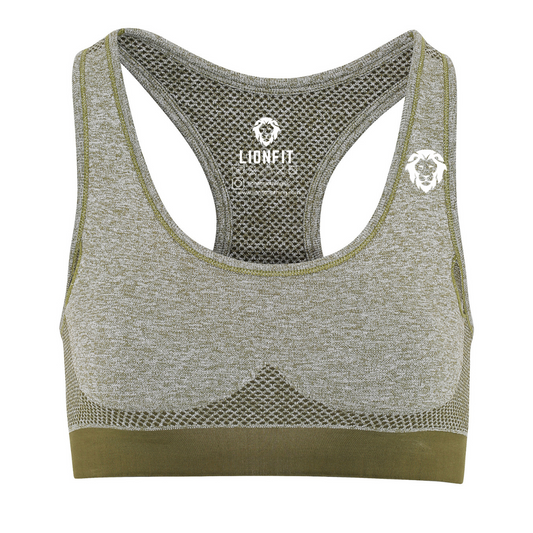 The LionFit® seamless sculpt bra OLIVE