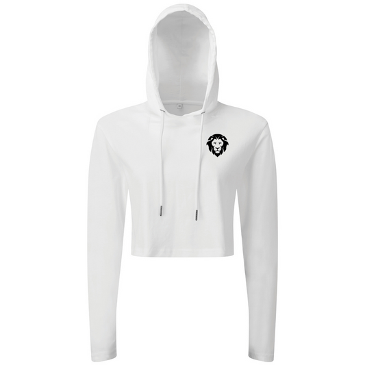 LionFit cropped hoodie WHITE