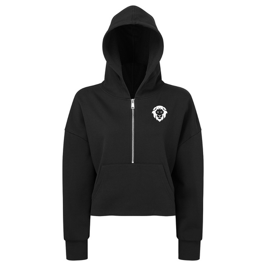 LionFit 1/2 zip hoodie BLACK