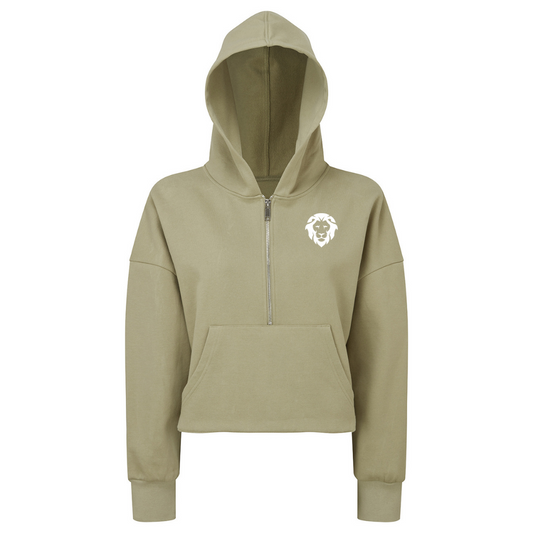 LionFit 1/2 zip hoodie SAGE GREEN