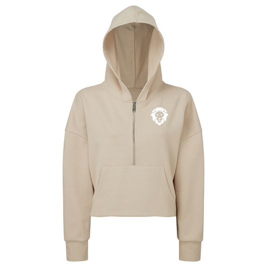 LionFit 1/2 zip hoodie NUDE