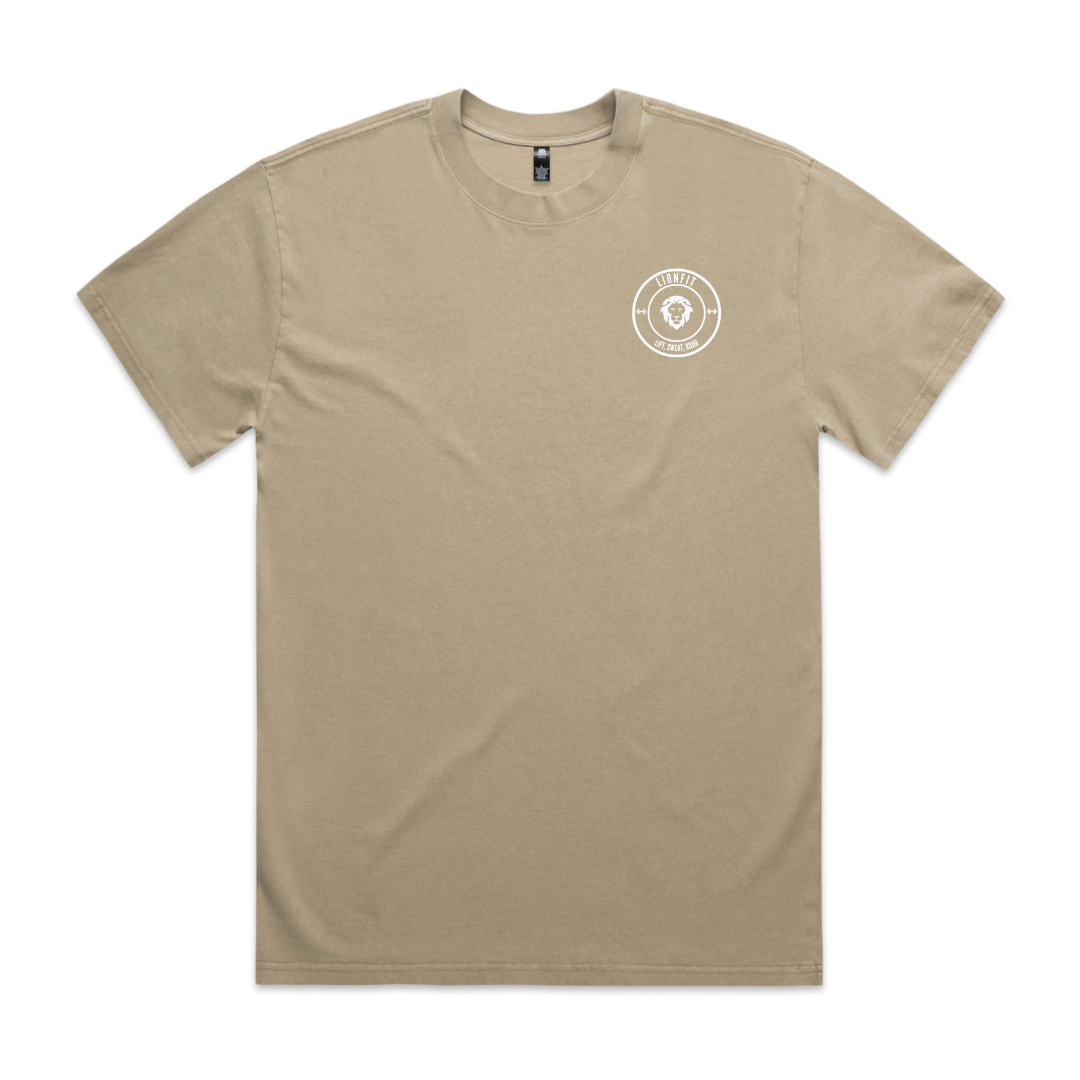 Boxy Oversized T-Shirt Faded Khaki