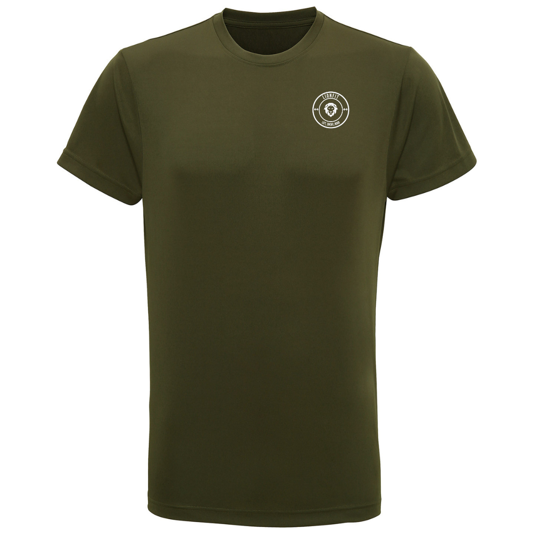 LionFit Athletic Gym Shirt Olive