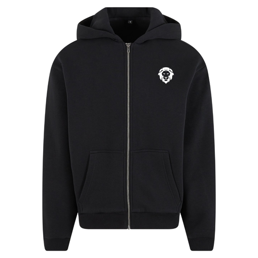 Mens LionFit Fluffy Zip Hoodie BLACK