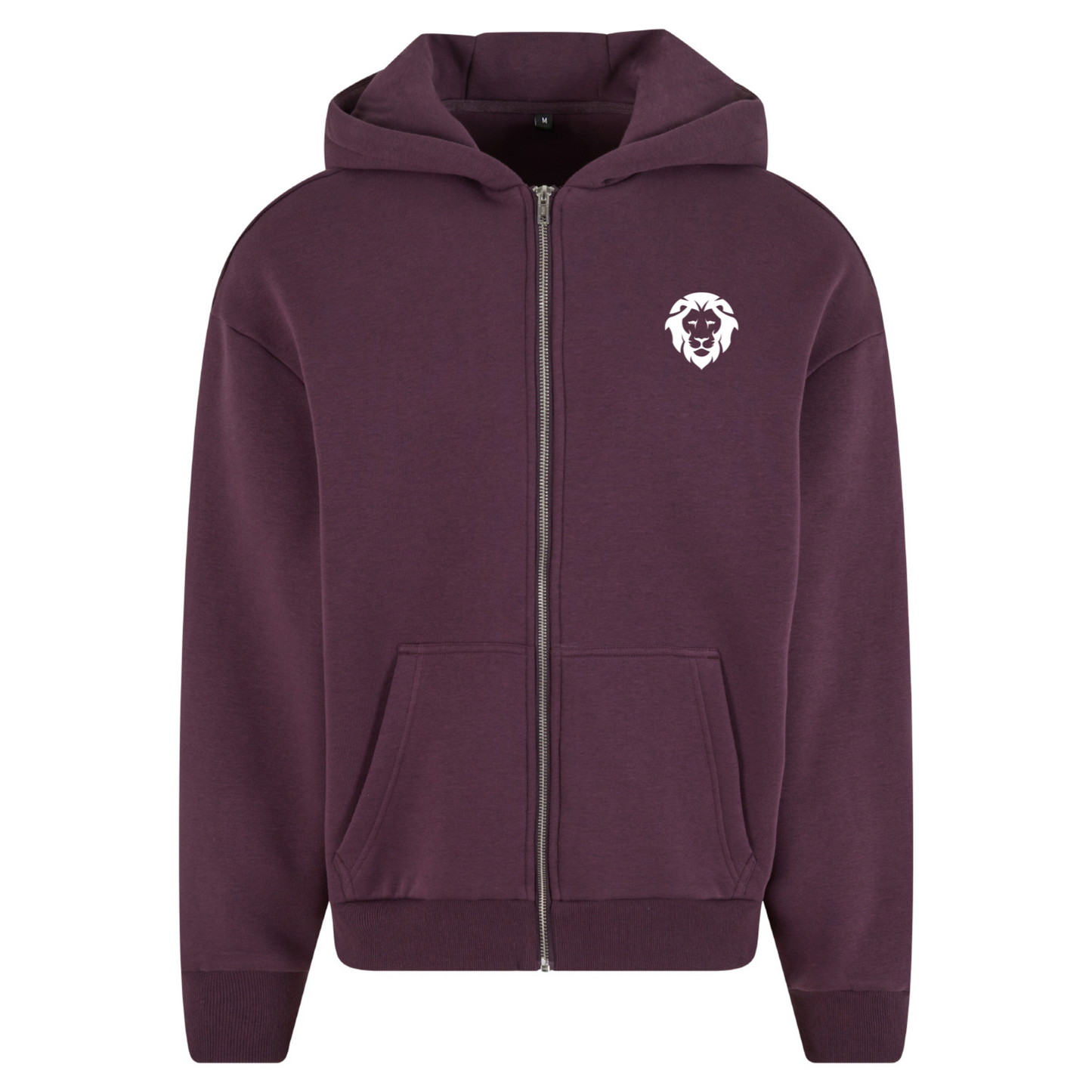 Womens Fluffy Zip Hoodie Plum