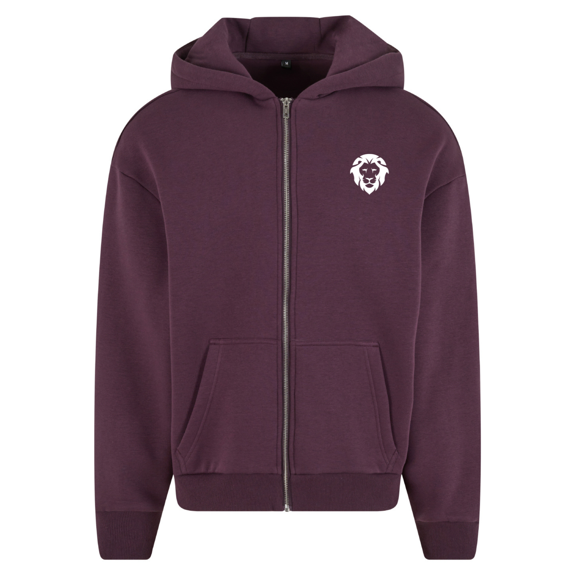 Womens Fluffy Zip Hoodie Plum