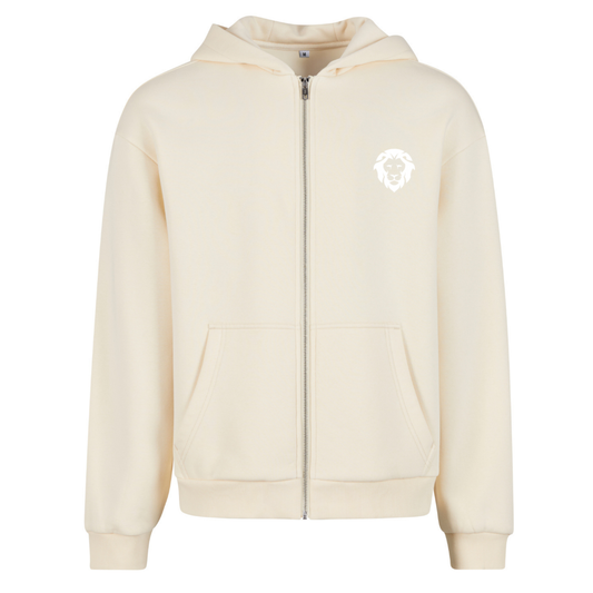 Womens Fluffy Zip Hoodie Sand